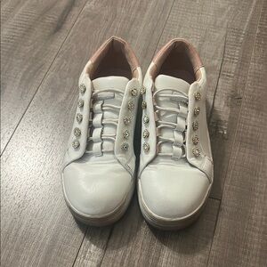 Kurt Geiger London Shoes White and Pink Women's Sneakers